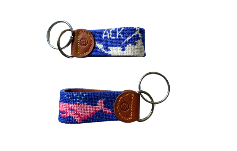 Needlepoint Fob - Nantucket and Whale design