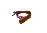 Needlepoint Leash- Pink and Navy Striped