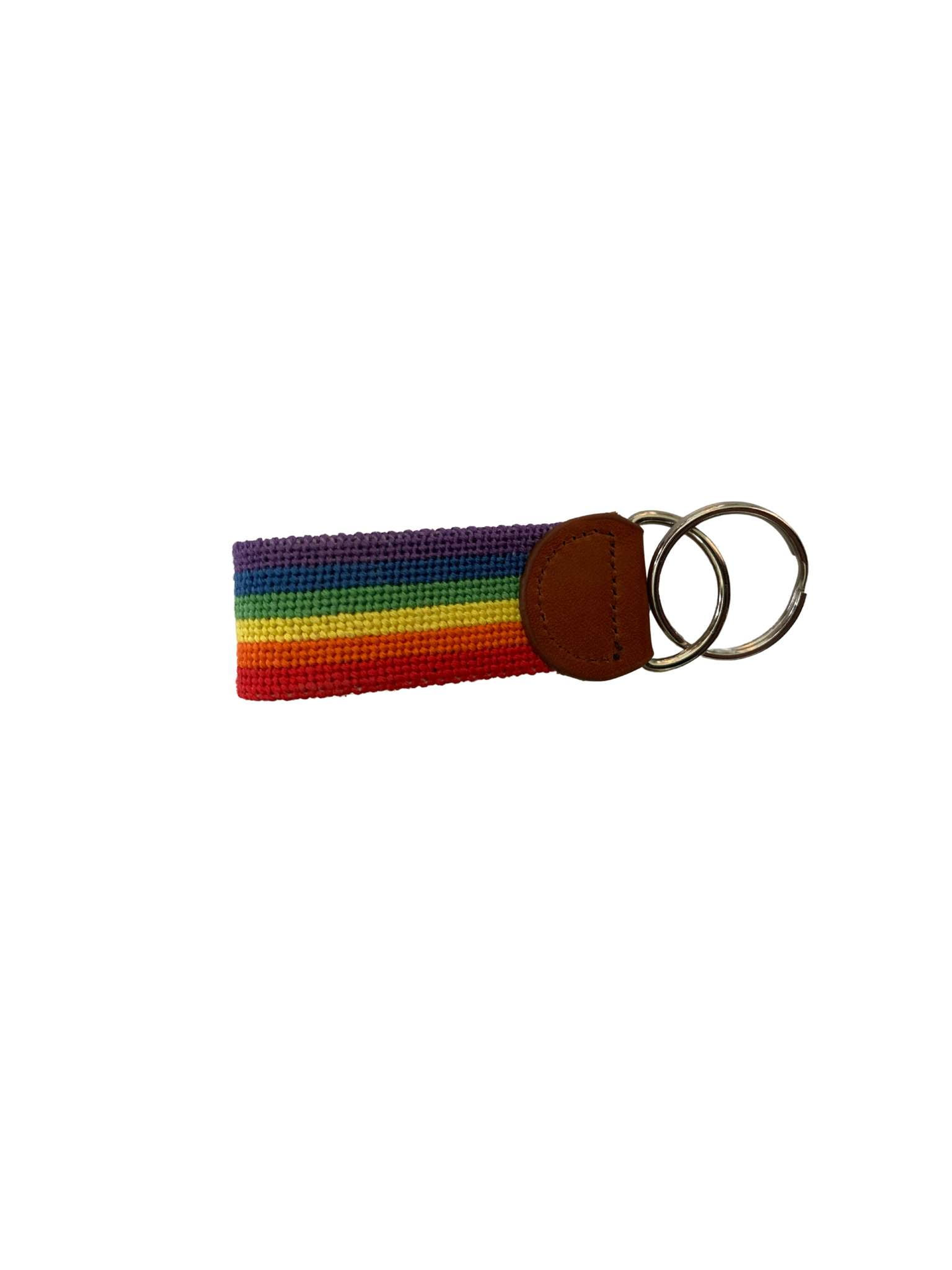 Needlepoint Key Fob Rainbow DesignKey Fob