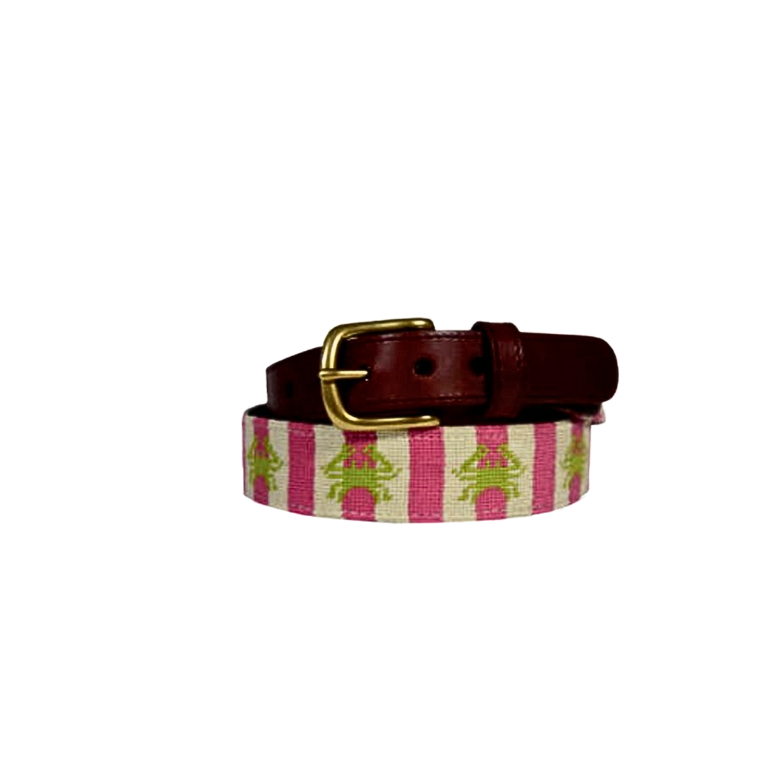 Needlepoint Belt-  Crab Needlepoint  belt design for the Young Adult