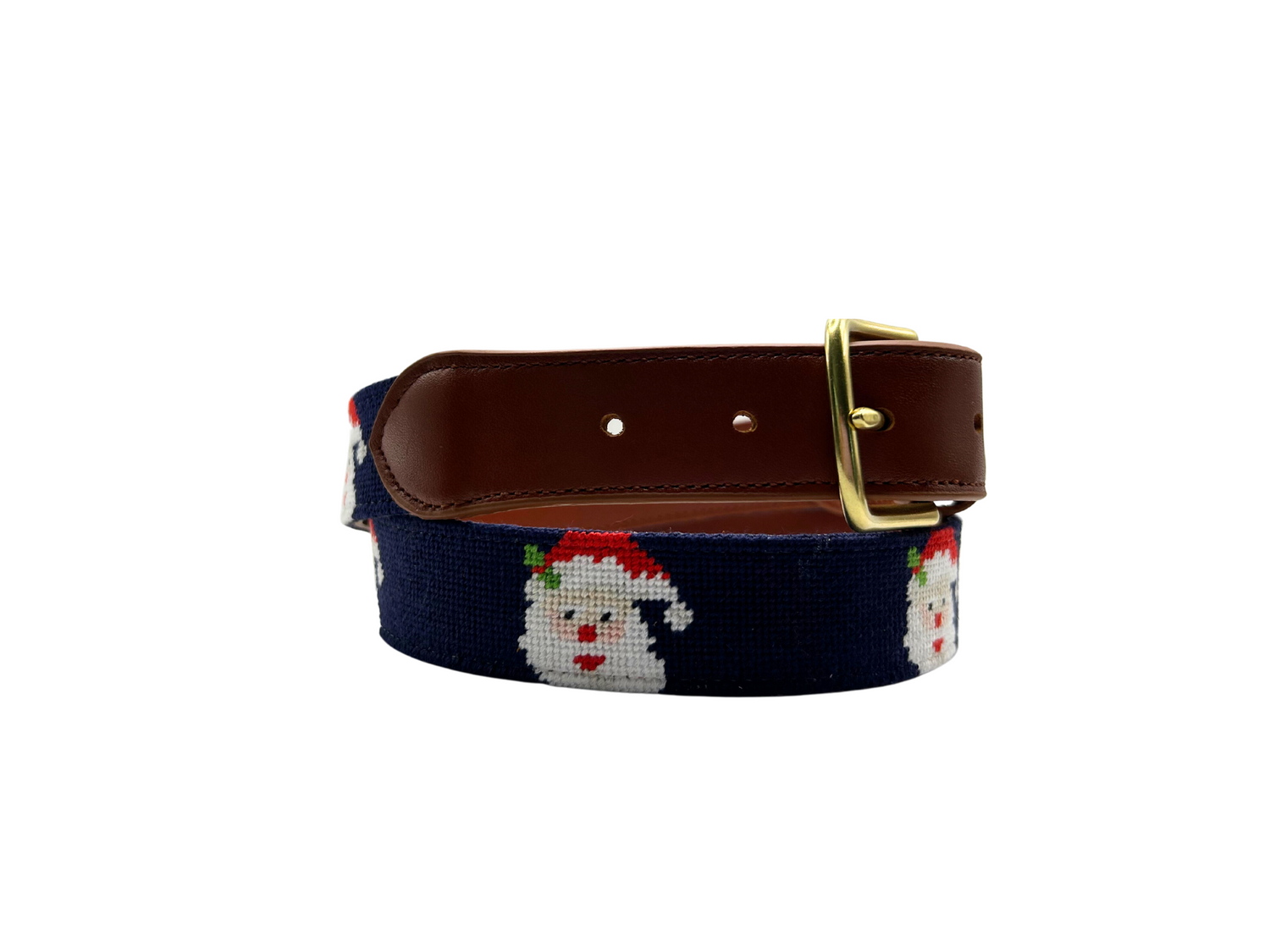 Santa Christmas Needlepoint Belt