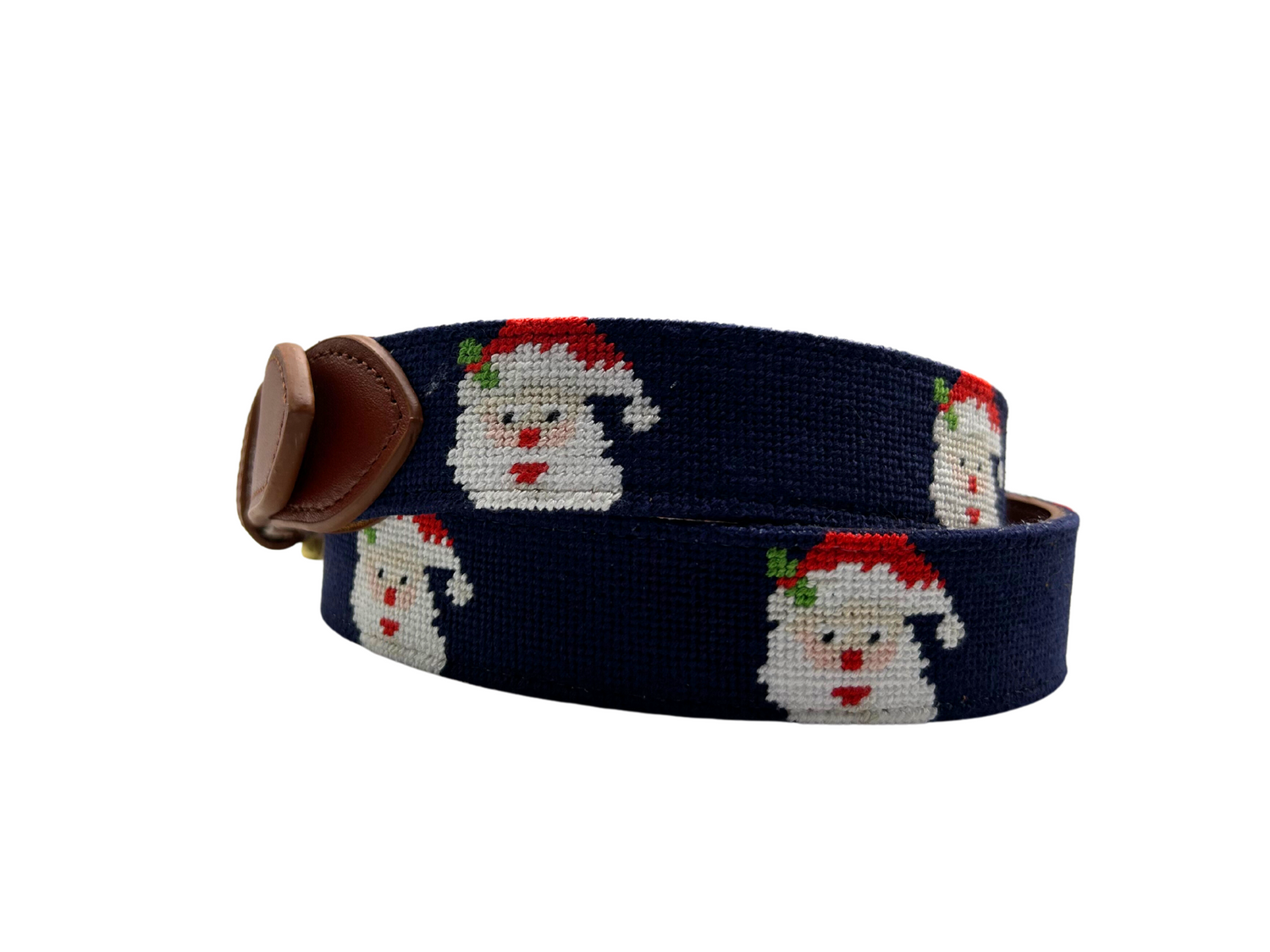 Santa Christmas Needlepoint Belt