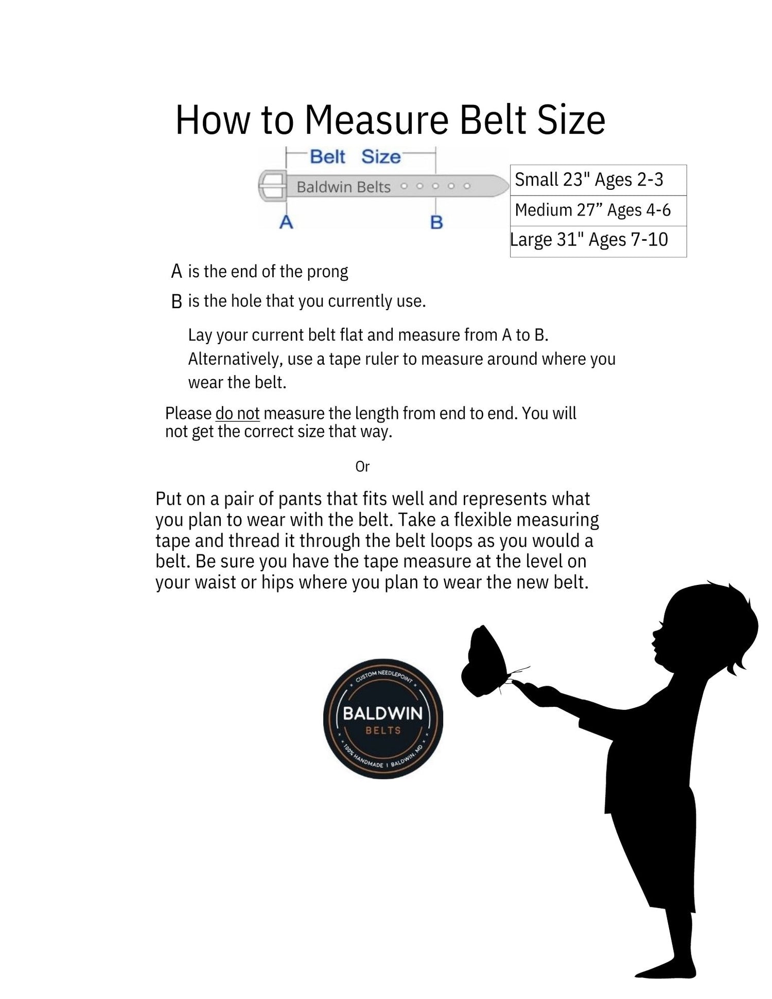 Needlepoint Belts for Children