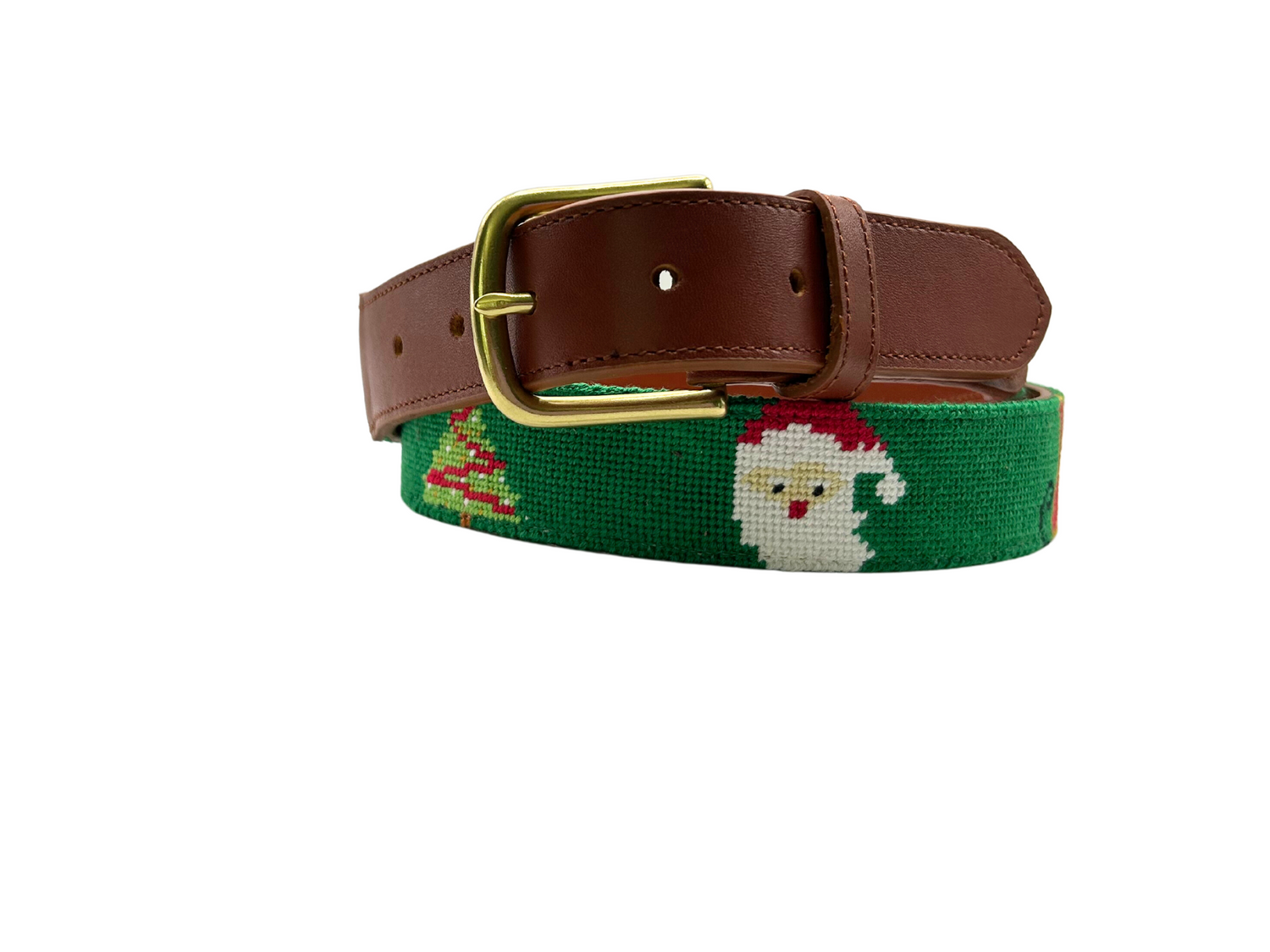 Christmas Sleigh Needlepoint Belt