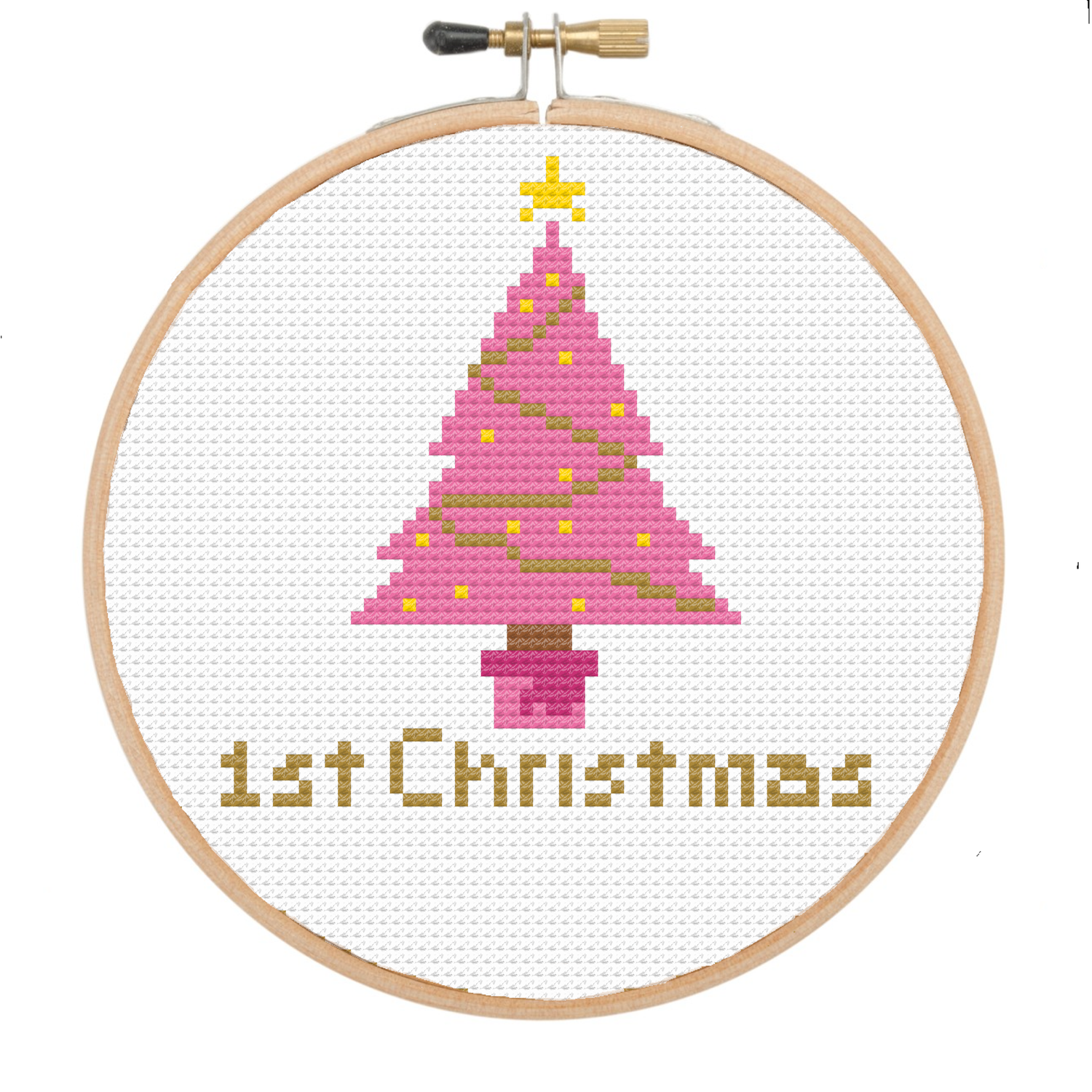 Baby's First Christmas, 4" count Needlepoint Ornament $4 downloadablechart