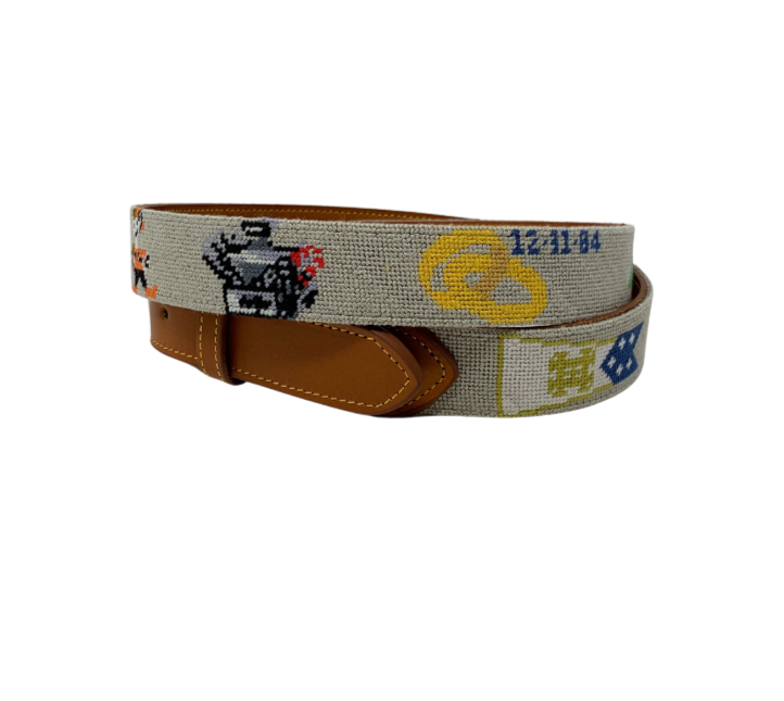Needlepoint Men's Car Belt / Baldwin Belts