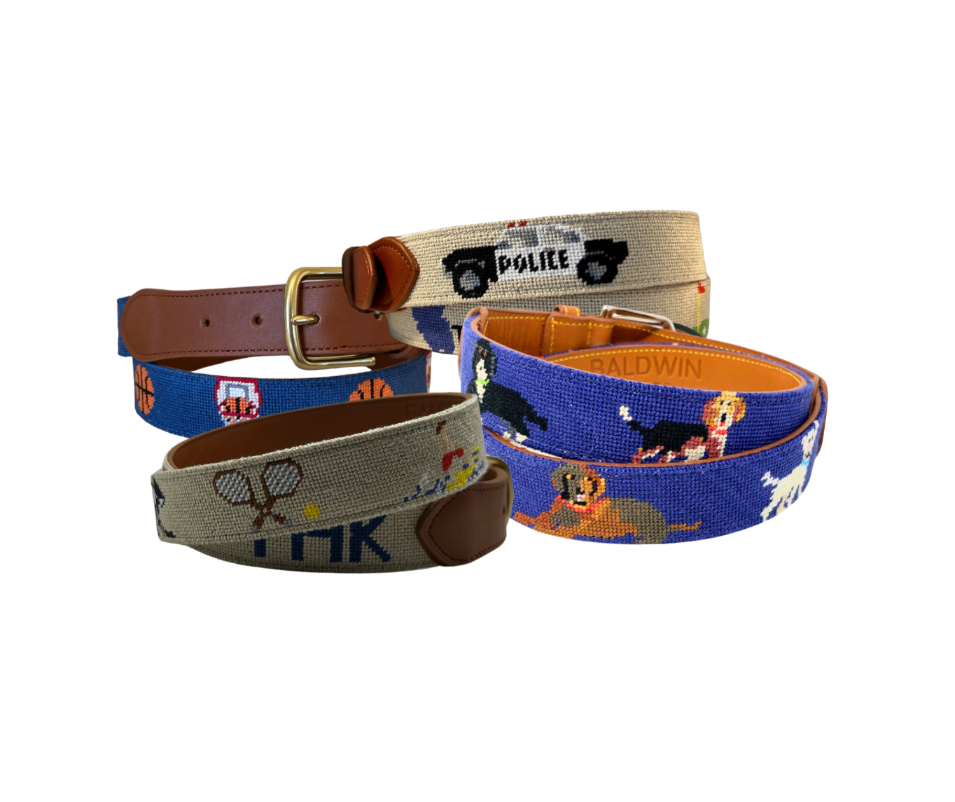 Custom Personalized Needlepoint Belts to fit your personality!