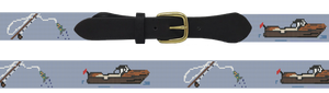 Needlepoint Belt- Custom Needlepoint  Trout Fishing Needlepoint design, Stitch Time 7-8 weeks, customize with your leather choice and add initials