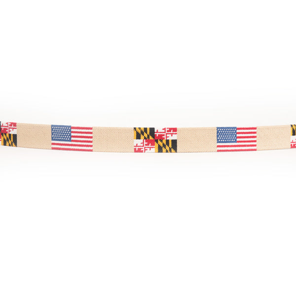 Maryland Flag Needlepoint Belt