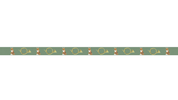 Fox Hunt Needlepoint Belt Design Made to Order-7 Week Stitch Time, Add Initial for True Custom design, no extra fee!