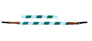 Needlepoint Sunglass Strap-White and Green Striped Needlepoint Pattern, Hand Stitched