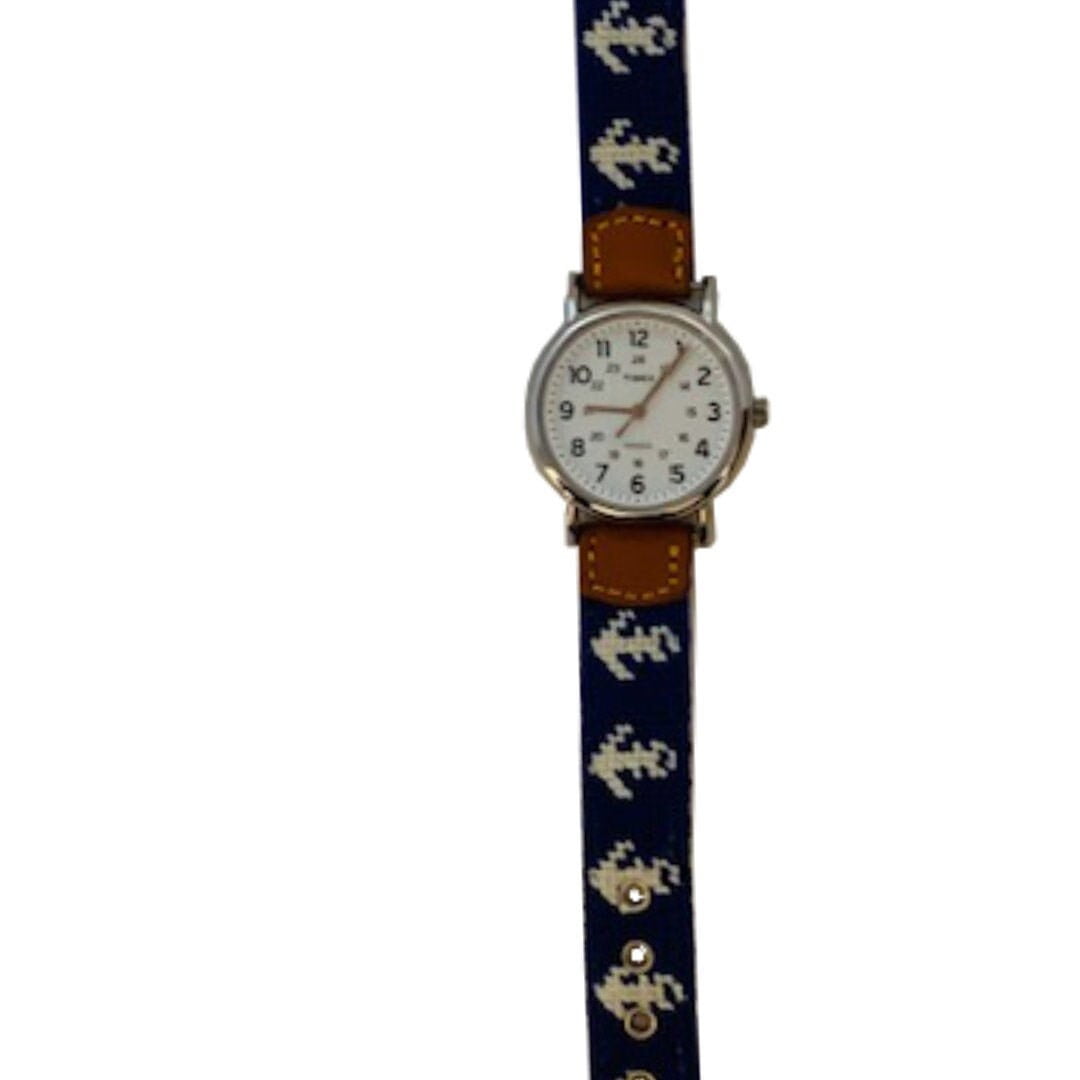 Watch Needlepoint hand stitched Timex weekender watch  #shopforacause