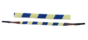 Needlepoint Sunglass Strap- Yellow and Blue Needlepoint Design