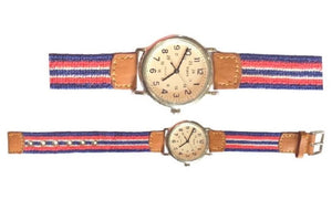 Classic Striped Needlepoint Watch