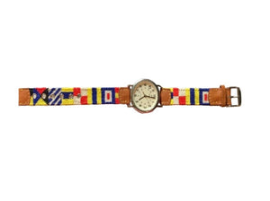 Nautical Flag Needlepoint Watch